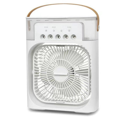 Portable Air Cooler Fan with 5 Spray Misting & 7 Color LED Night Light