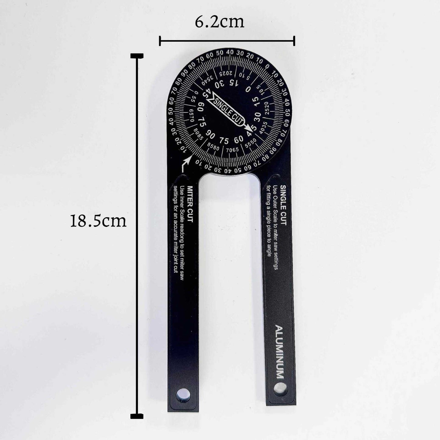 Tyiiplus™ 7-Inch Aluminum Miter Saw Angle Finder – Foldable Miter Gauge & Precision Angle Measuring Tool