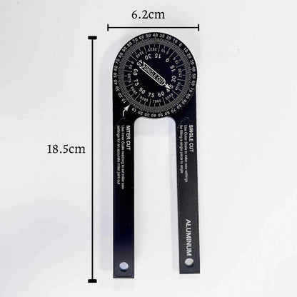 Tyiiplus™ 7-Inch Aluminum Miter Saw Angle Finder – Foldable Miter Gauge & Precision Angle Measuring Tool