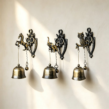 Vintage Animal Door Bell – Antique Bronze Hanging Bell, Decorative Door Chime for Home, Unique Housewarming Gift | TYII™