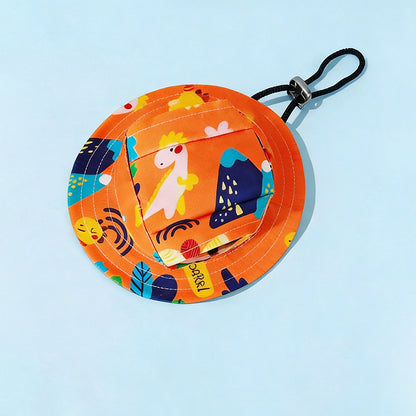 🐾 Cute Printed Pet Bucket Hat, Breathable Sun Cap Fits Dogs & Cats