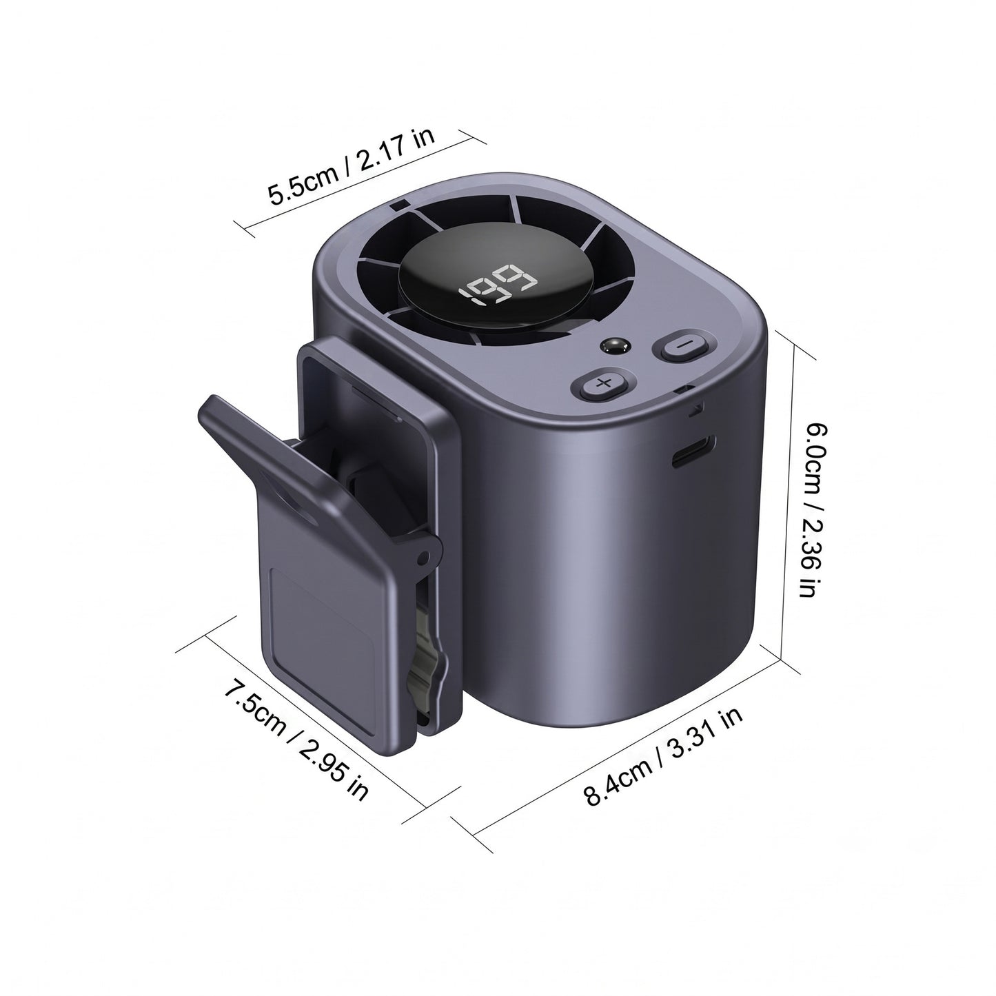 ❄️TYIIPLUS™ 199-Speed USB Rechargeable Clip-On Fan – Portable, Strong Clamp, Long-Lasting Battery for Car, Desk & Travel