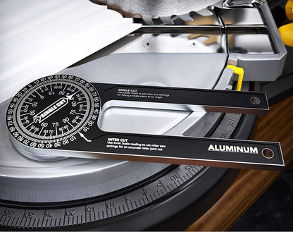 Tyiiplus™ 7-Inch Aluminum Miter Saw Angle Finder – Foldable Miter Gauge & Precision Angle Measuring Tool