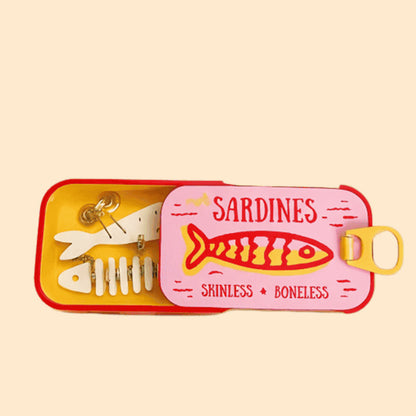 Sardine Tin Travel Jewelry Case