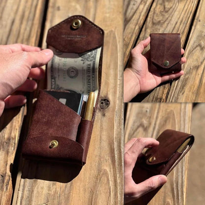 Tyiiplus™ Vintage Leather Wallet with Pen Slot