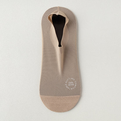 3-Pair Invisible Grip Socks Pack 🧦Breathable | Low-Cut | Anti-Slip | Sweat-Absorbing