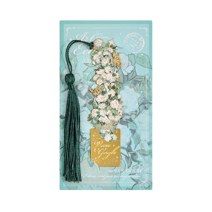 📚✨ 8-Piece Gold Metal Bookmark Set with Tassel – Van Gogh & Monet Inspired Gift for Book Lovers 🎨