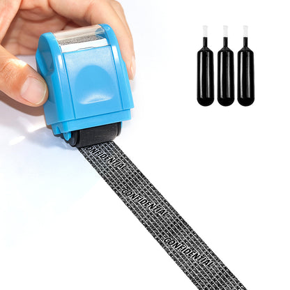 Privacy Protection Security Roller Stamp — Address & Billing Info Blocker, Home & Office Mailing Essentials 100m Long-Lasting Roll