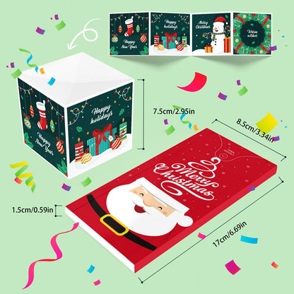 ✨Exploding Confetti Surprise Card – Pop-Up Joy in Every Envelope 🎄✨