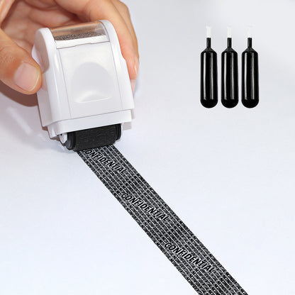 Privacy Protection Security Roller Stamp — Address & Billing Info Blocker, Home & Office Mailing Essentials 100m Long-Lasting Roll