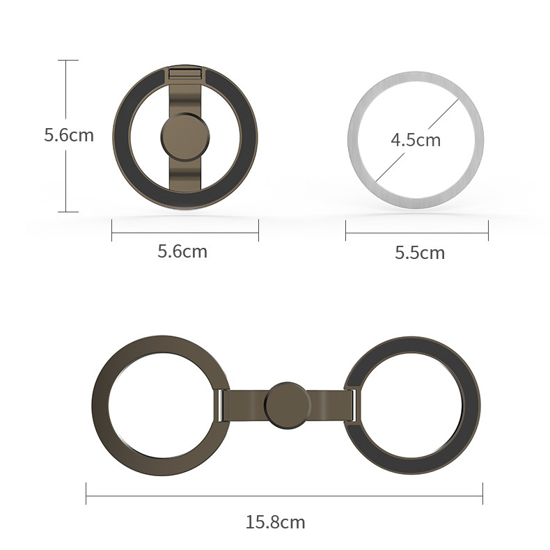 Magnetic Ring Phone Stand & Fidget Spinner – 2-in-1 Foldable 360° Rotating Magnetic Grip