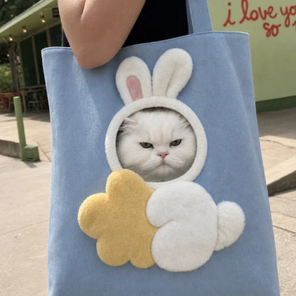 Tyiiplus™ CarryPaws Plush Pet Carrier Tote