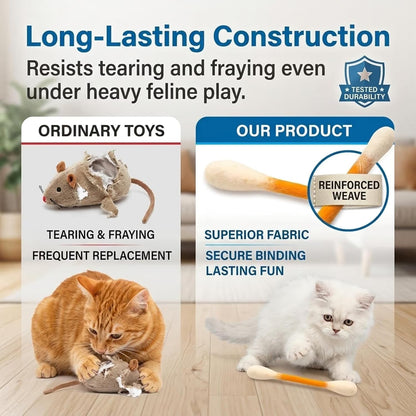 🐱6 Pcs Swabs Large Size Cat Toys with Catnip❤️For Happy, Healthy, and Active Indoor Cats