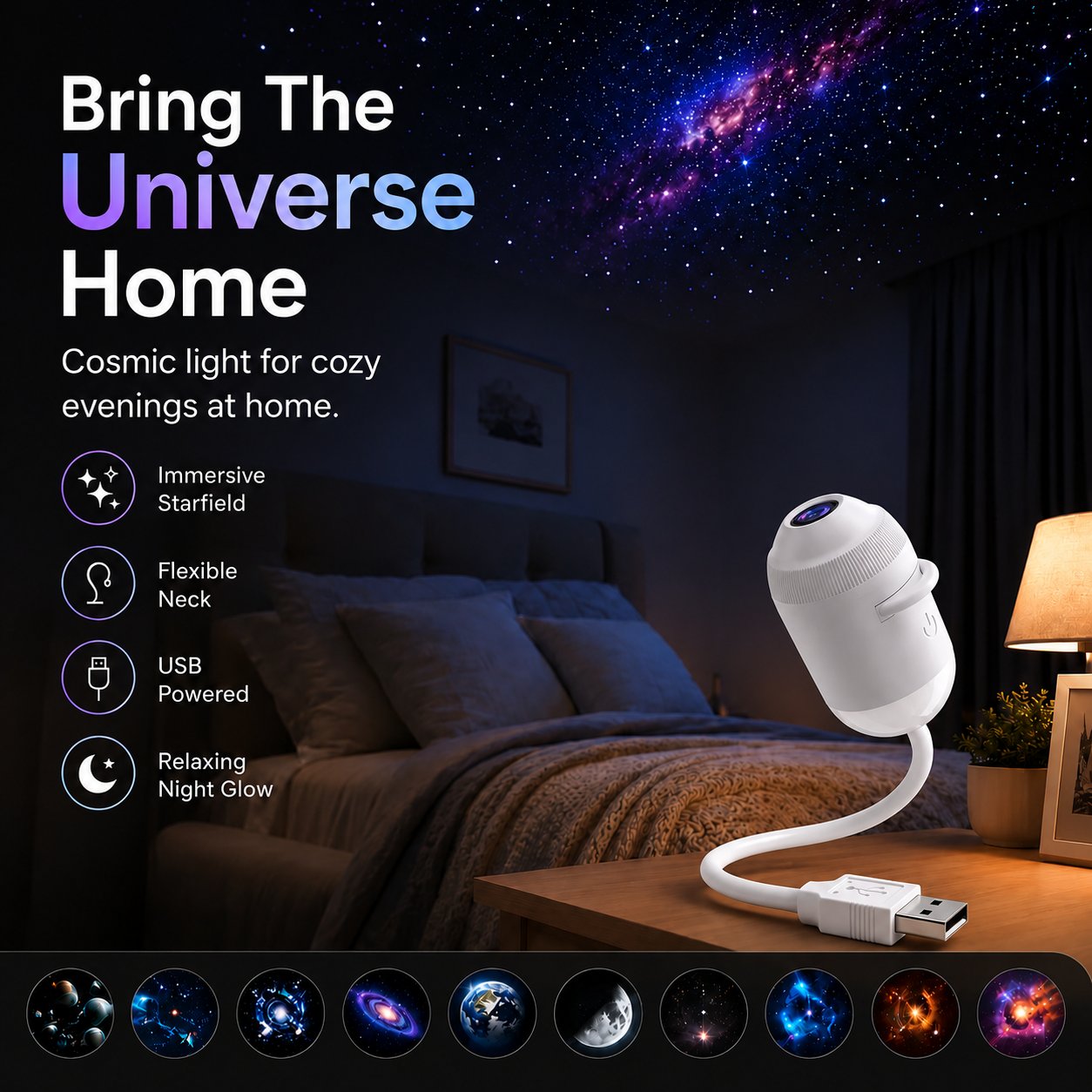 ✨ Plug-and-Play HD Star Projector