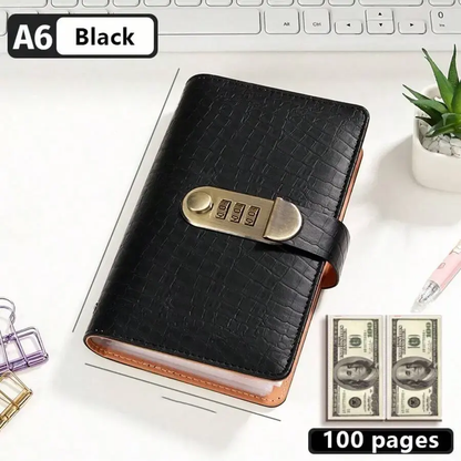 TYIIPLUS™ Cash Savings Binder with Combination Lock – Large Capacity Money Organizer & Secure Cash Storage Book