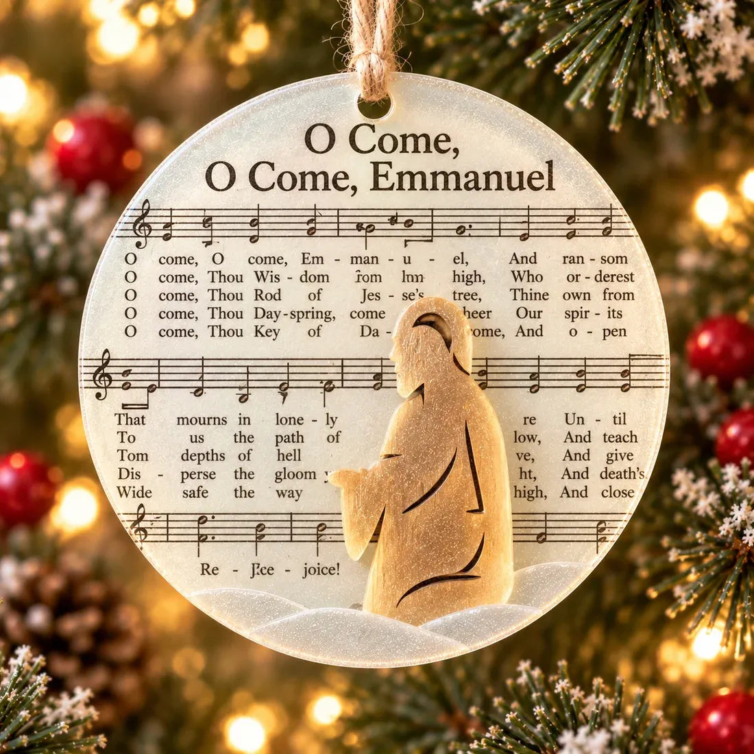🎶✝️ Sea Glass Christmas Hymn Ornaments