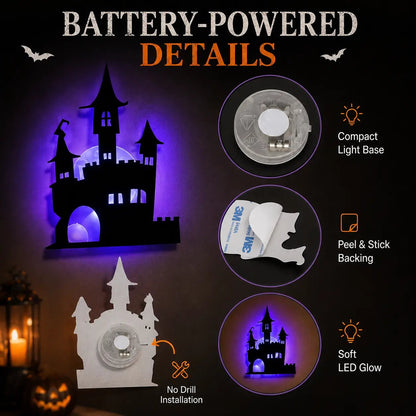 🎃Halloween HOT SALE 49% OFF 👻 Halloween LED Silhouette Wall Light Stickers