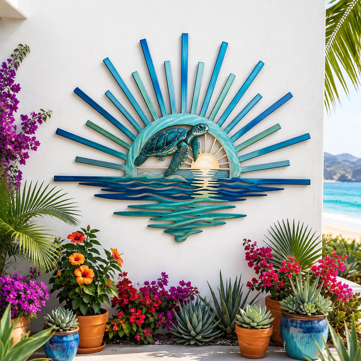🐢Sea Turtle Sunset Wall Decor