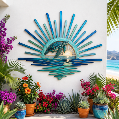 🐢Sea Turtle Sunset Wall Decor