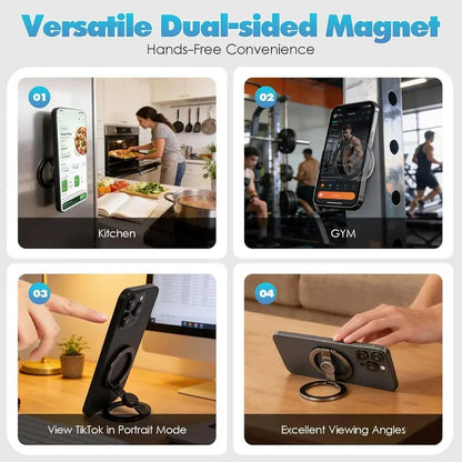 Magnetic Ring Phone Stand & Fidget Spinner – 2-in-1 Foldable 360° Rotating Magnetic Grip