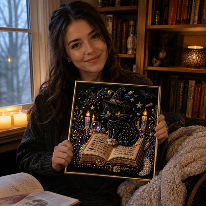 🖤 Premium 3D Pearl Dark Gothic Diamond Painting Art Kit | Luxury Flocked Canvas with Scratch-Resistant Non-Fading Pearl Beads DIY Dark Academia Decor 💀🕯️✨