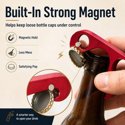 One-Handed Magnetic Bottle Opener