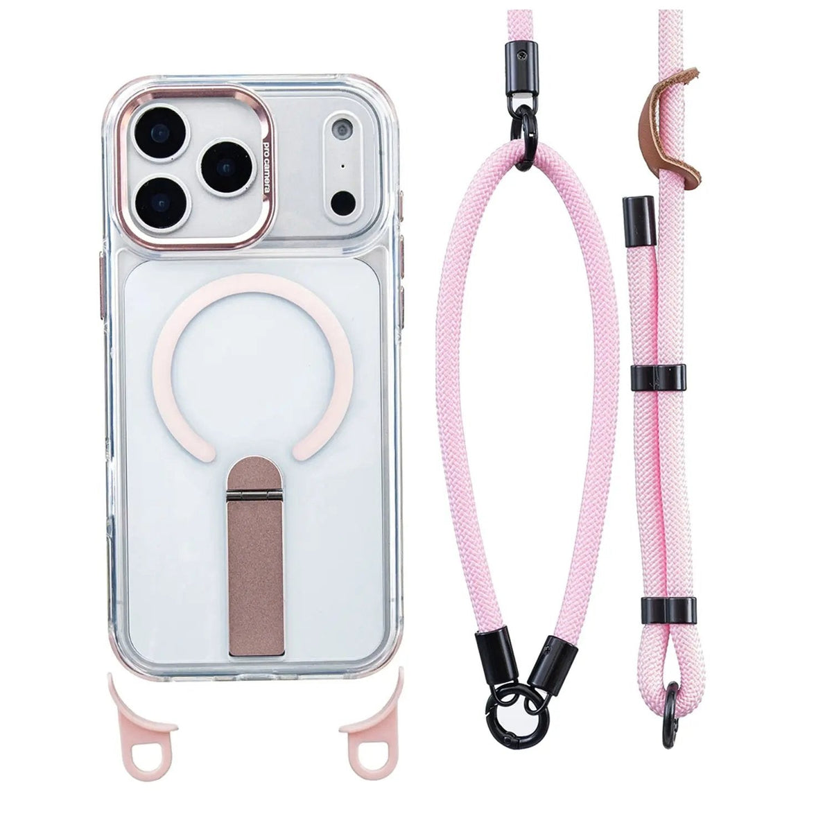 MagSafe Smartphone Case with Detachable Crossbody Neck Lanyard Strap