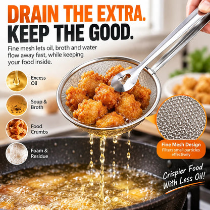🔥Tyiiplus™ 2-in-1 Stainless Steel Strainer Tongs – Grab, Drain & Serve with One Tool