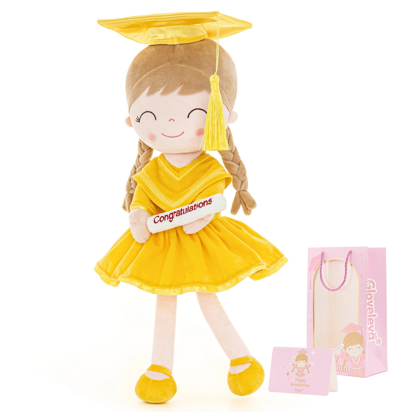 🎓 Gloveleya Class of 2026 Graduation Doll – 16” Soft Plush Keepsake Gift with Gift Bag