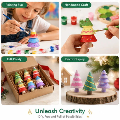 🎄🎨 DIY Wooden Christmas Tree Set — ✨ Color Your Christmas Your Way