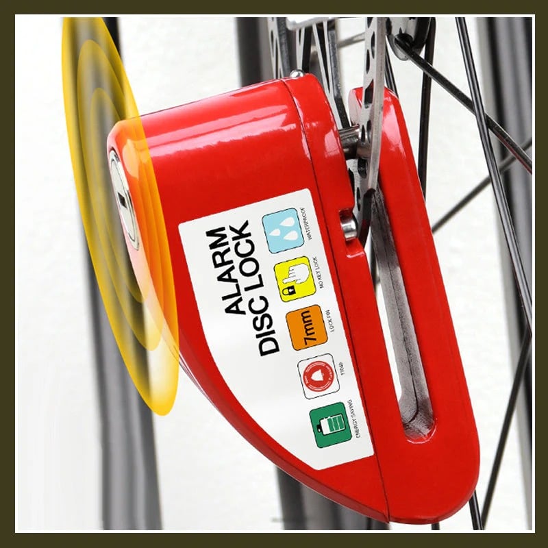 🏍️🔒 Motorcycle/Bicycle Disc Brake Lock with Alarm | Instant Security, Effective Deterrent 🚨