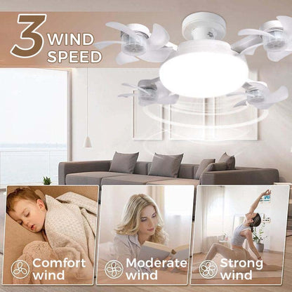 🌀New E27 Socket Ceiling Fan Light – 2‐in‐1 Silent LED Fan with Remote Control, Energy‐Saving Cooling & Lighting Combo for Home Bedroom