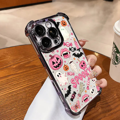 🎃TYIIPLUS™ Halloween Candy Ghost Phone Case – Cute Pumpkin & Ghost Design, Shockproof Magnetic Case for iPhone & Samsung Galaxy