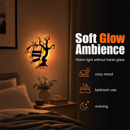 🎃Halloween HOT SALE 49% OFF 👻 Halloween LED Silhouette Wall Light Stickers