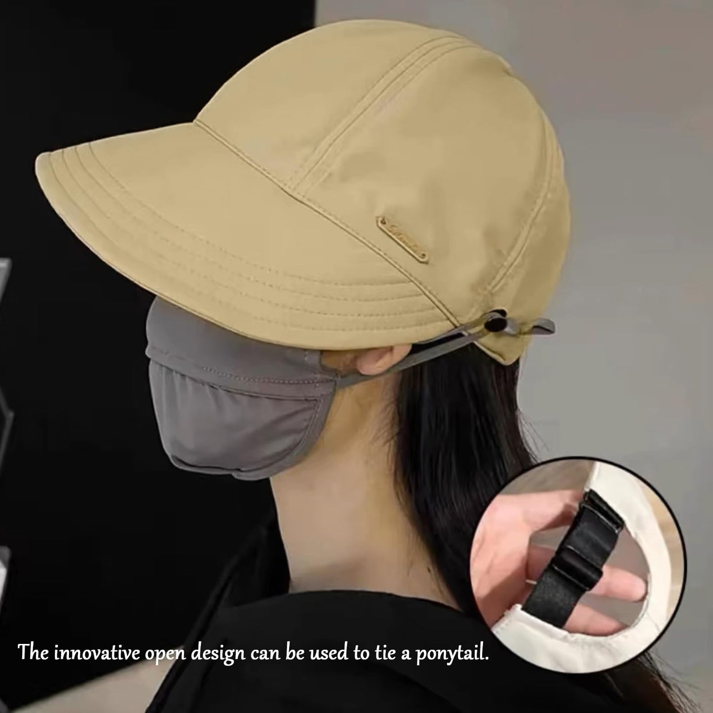 Women's Wide Brim Sun Visor Hat – UPF 50+ Foldable UV Protection Cap