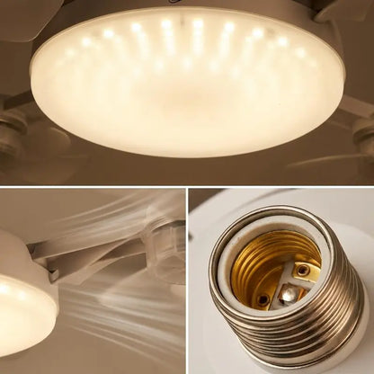 🌀E27 Socket Ceiling Fan Light – 2-in-1 LED Light & Quiet Fan with Remote Control