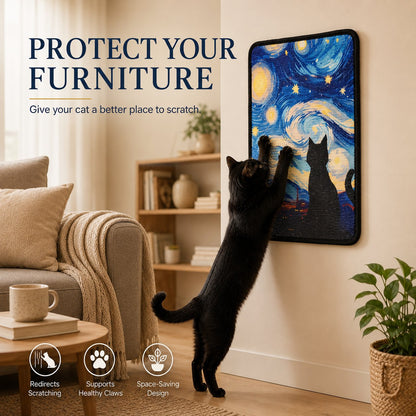 🐱 Decorative Wall Art Cat Scratcher – Stylish 2-in-1 Cat Scratch Board