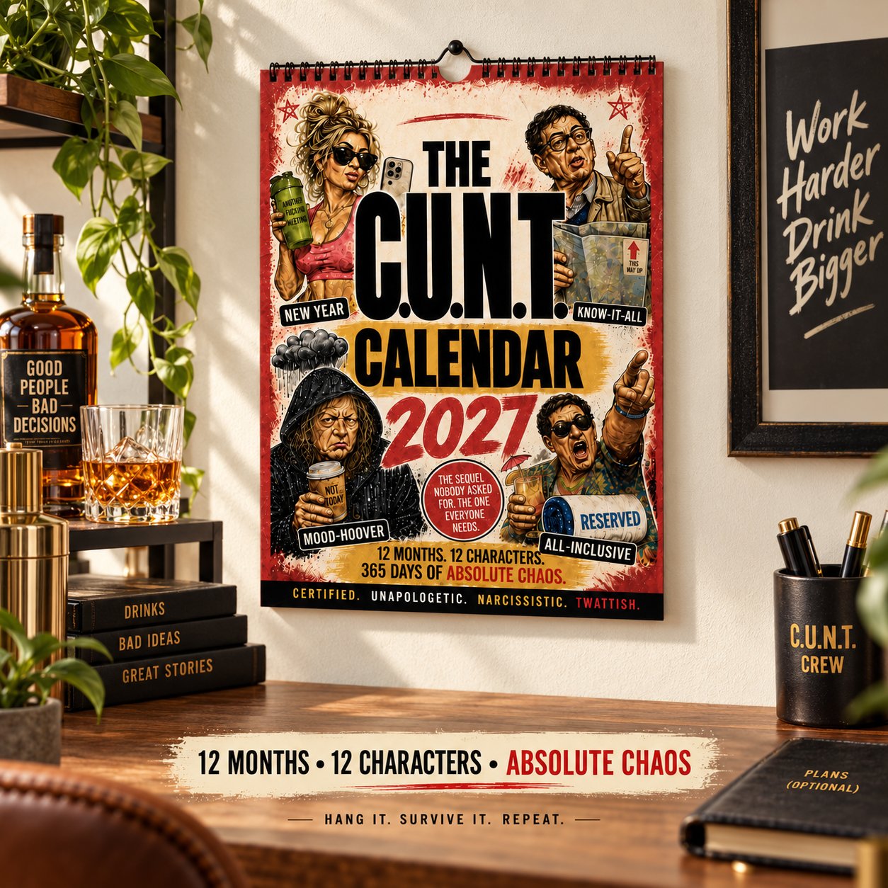 2027 C.U.N.T. Calendar - The Calendar That Finally Has A Personality 😈