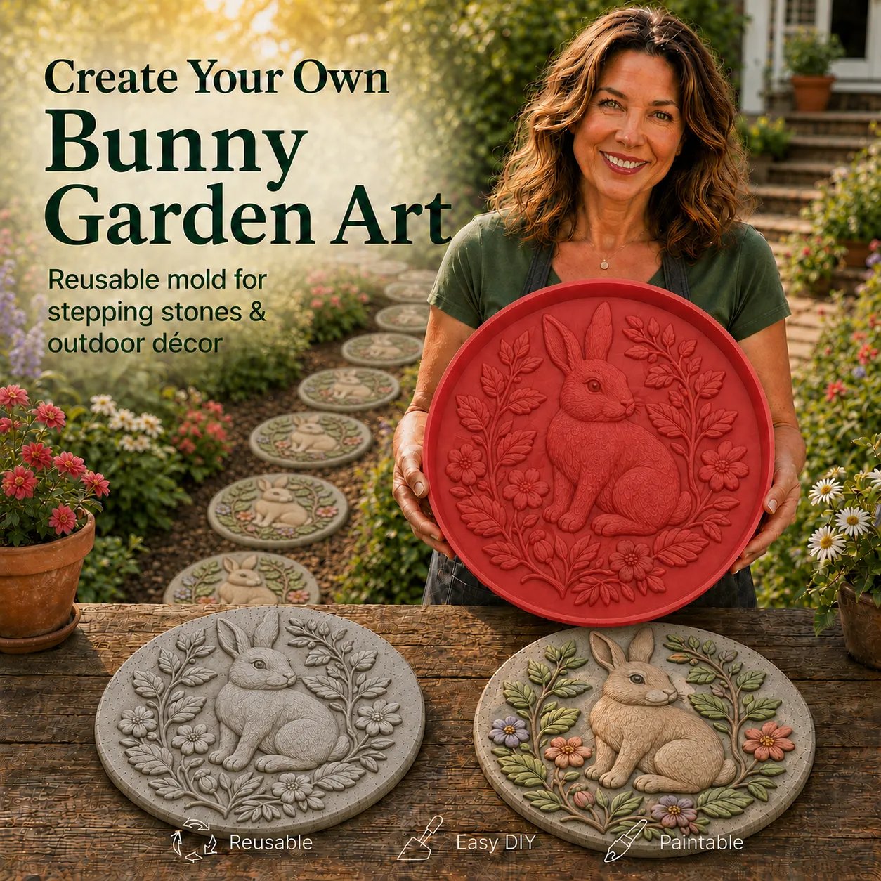 ✨Animal Garden Art Stepping Stone Mold