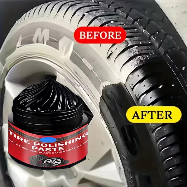 ✨ Car Tyre & Plastic Trim Renewal Paste – Restores Shine, Prevents Cracking & Easy Application 🛞