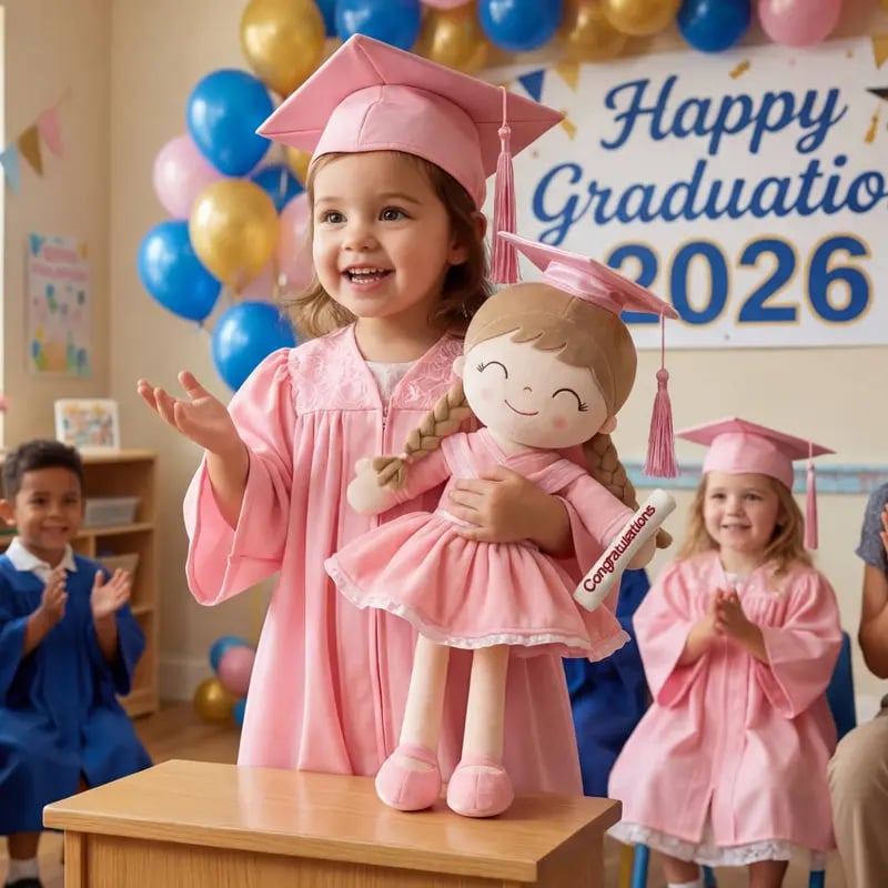 🎓 Gloveleya Class of 2026 Graduation Doll – 16” Soft Plush Keepsake Gift with Gift Bag