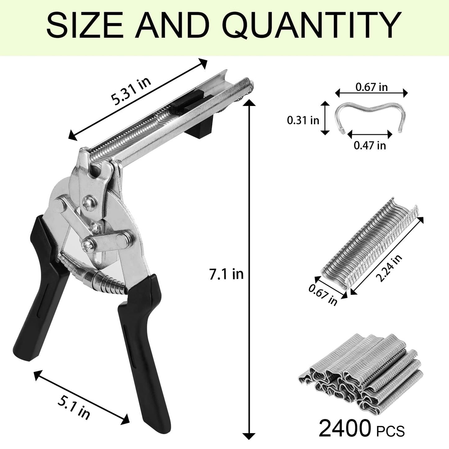 TYIIPLUS™ M-Type Hog Ring Pliers Kit – Semi-Automatic Spring-Loaded Fence & Cage Repair Tool