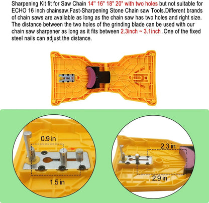 TYIIPLUS™ Portable Bar-Mounted Chainsaw Sharpener – Fast Chain Sharpening Tool for 14"–20" Chainsaws