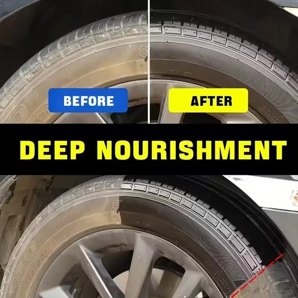 ✨ Car Tyre & Plastic Trim Renewal Paste – Restores Shine, Prevents Cracking & Easy Application 🛞