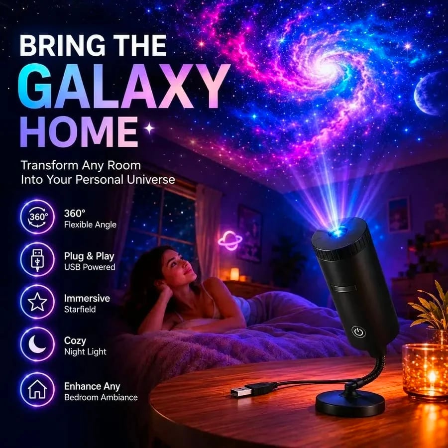Plug-&-Play HD Christmas Projector – 6 or 10 Festive Scenes