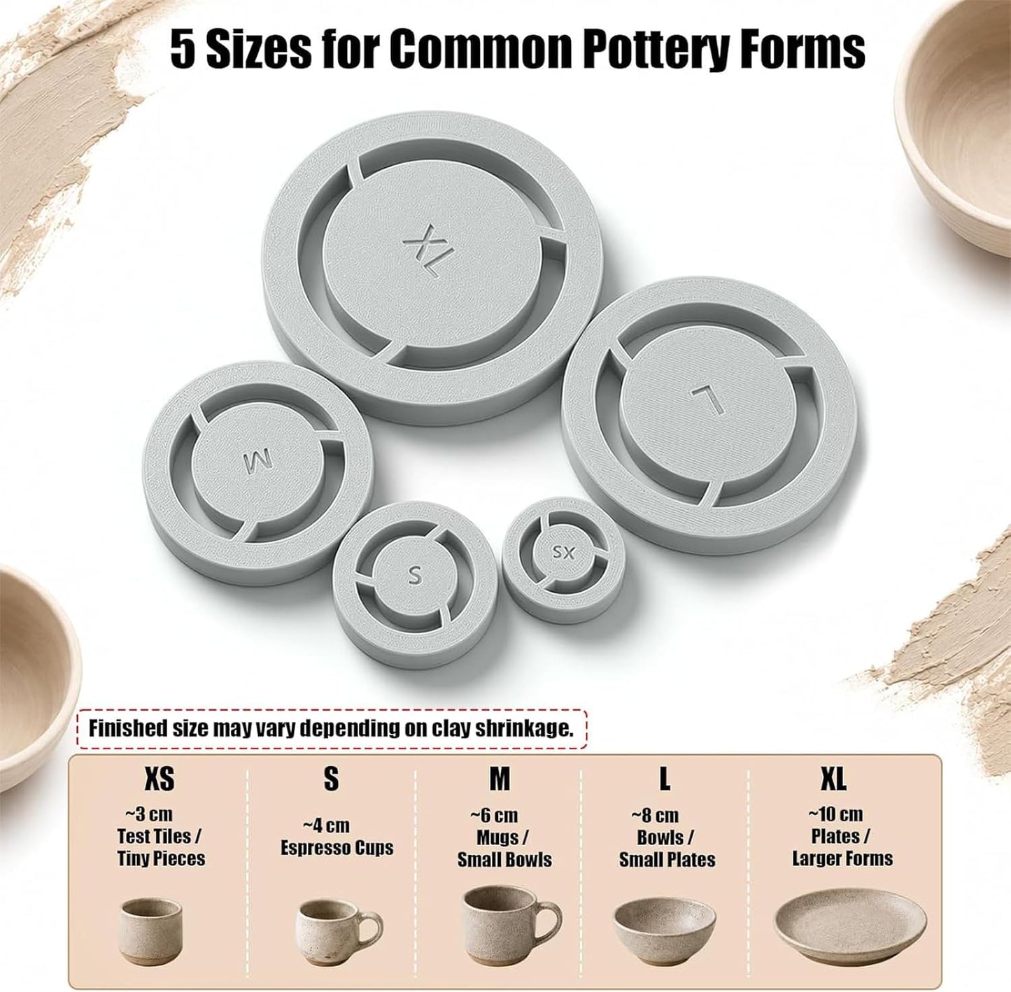 Pottery Foot Ring Tool Set