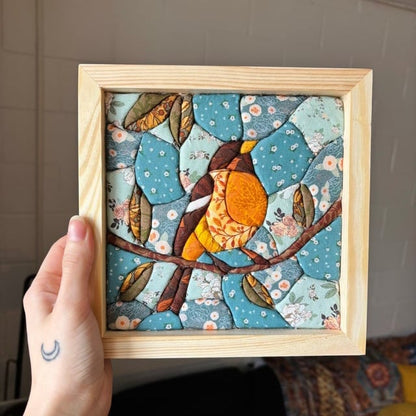 🧵 No-Sew Kinusaiga Fabric Art Kit – DIY Fabric Tucking Wall Art with Frame & Tools