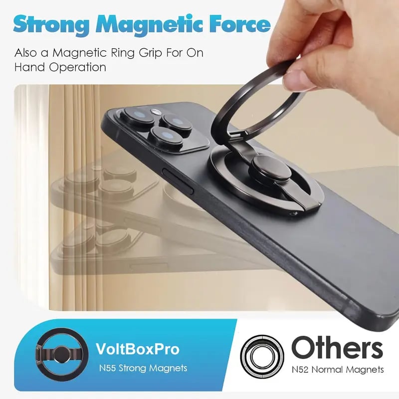 Magnetic Ring Phone Stand & Fidget Spinner – 2-in-1 Foldable 360° Rotating Magnetic Grip