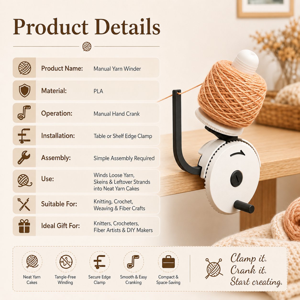 🧶Manual Yarn Winder