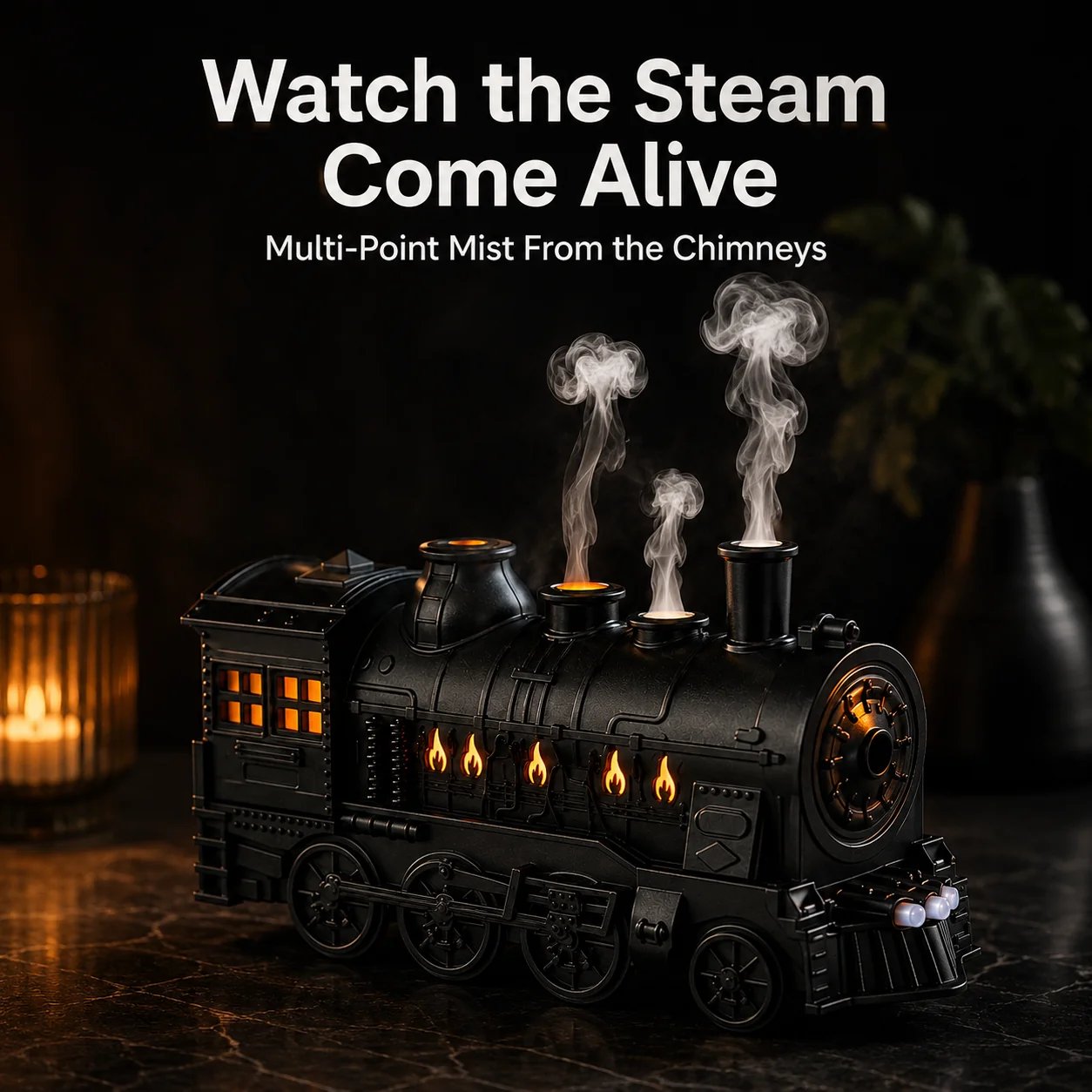 🚂♨️ Vintage Steam Train Aroma Oil Diffuser & Humidifier